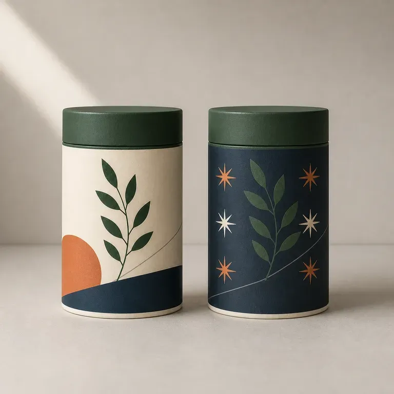 A festive limited-edition packaging colourway placed beside its standard version