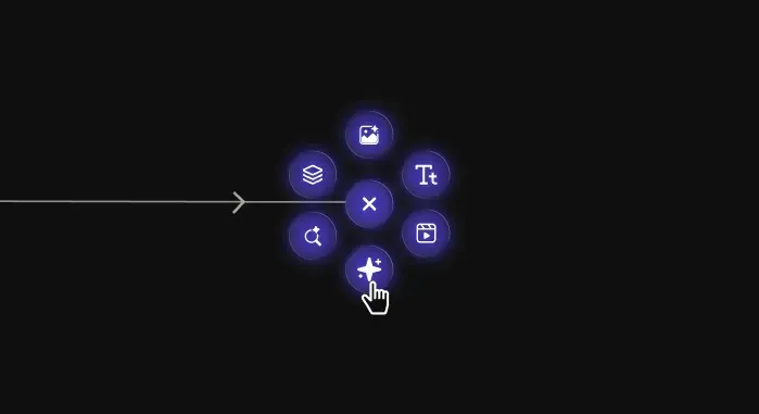 The radial node menu on the canvas, with the Agent node under the cursor